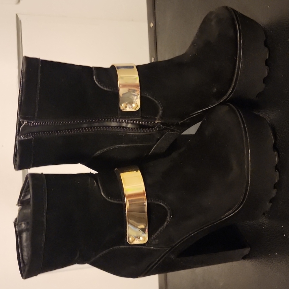 💝 Koi Couture 6 Inch Goth Dollz Kill Black Platform/Heeled boots sz 6 US (4UK)
